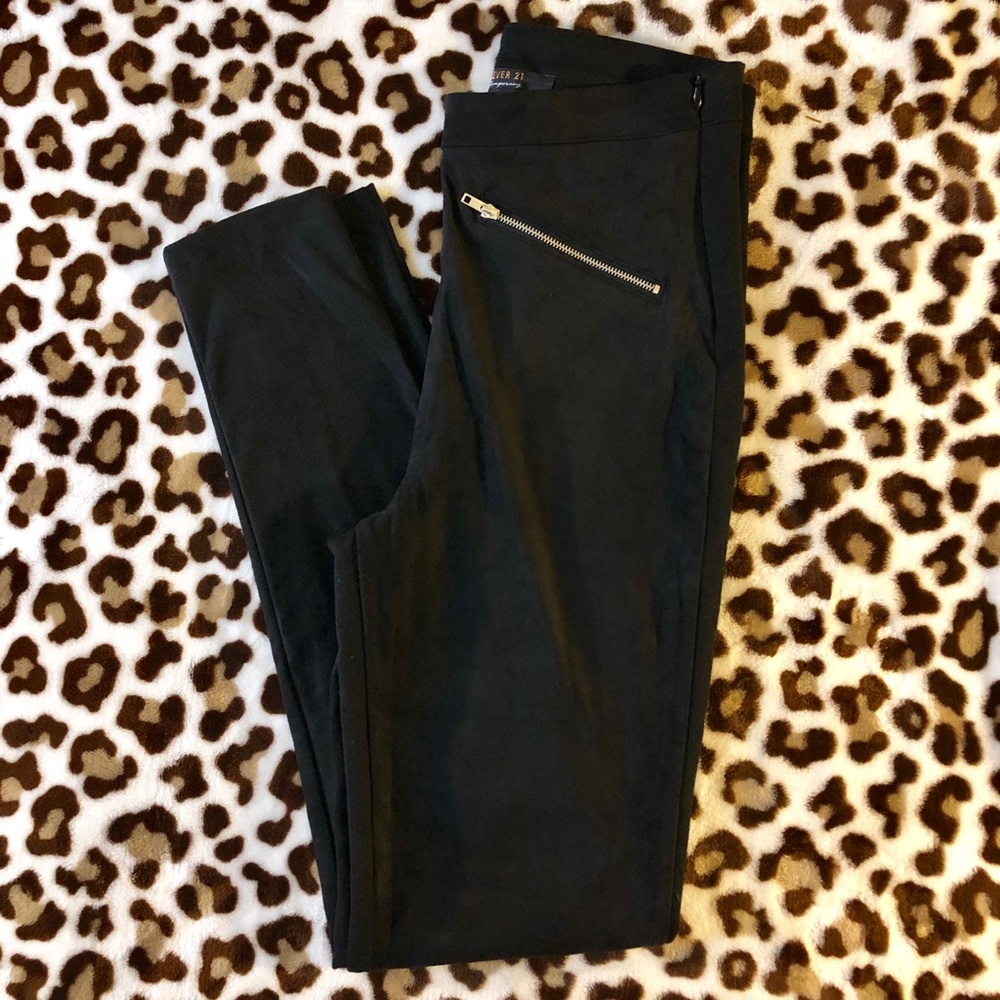 Suede Black Leggings size S